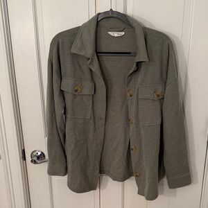 Hippie Rose Olive Button Down Shirt